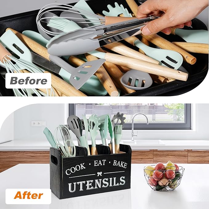 Wooden Kitchen Utensil Holder - Image 4