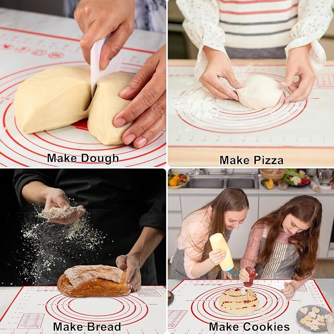 Extra Large 31.5" x 24" Silicone Baking Mat | Non-Slip Pastry & Dough Mat - Image 6