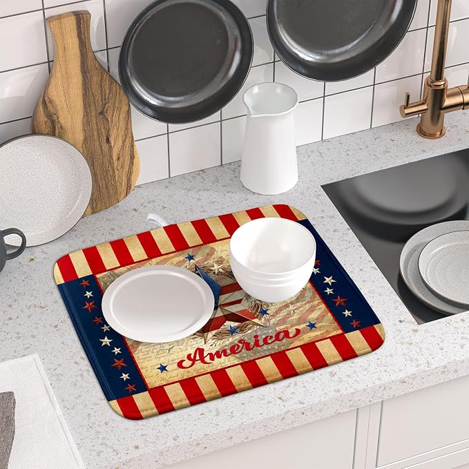 4th of July God Bless Dish Drying Mat - Image 6