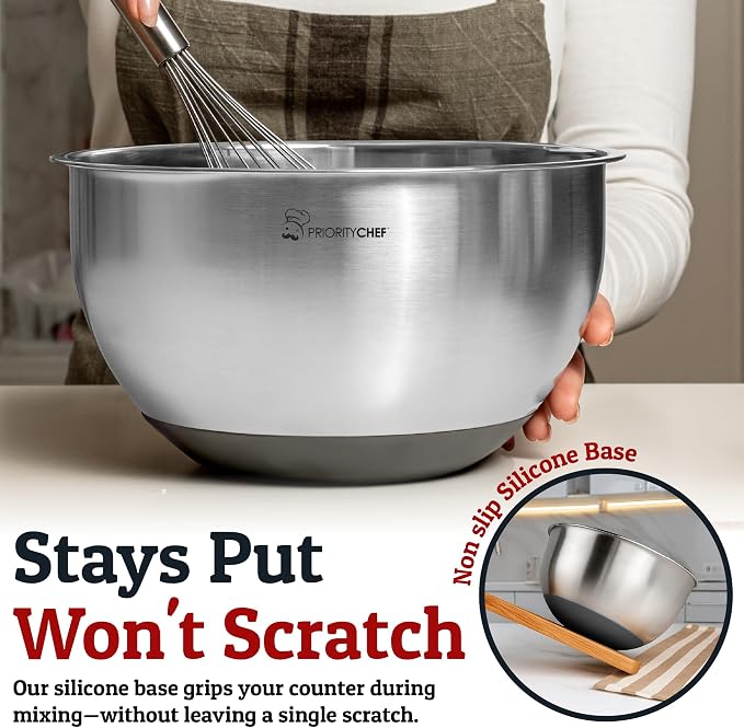 Priority Chef Stainless Steel Mixing Bowls - Image 6
