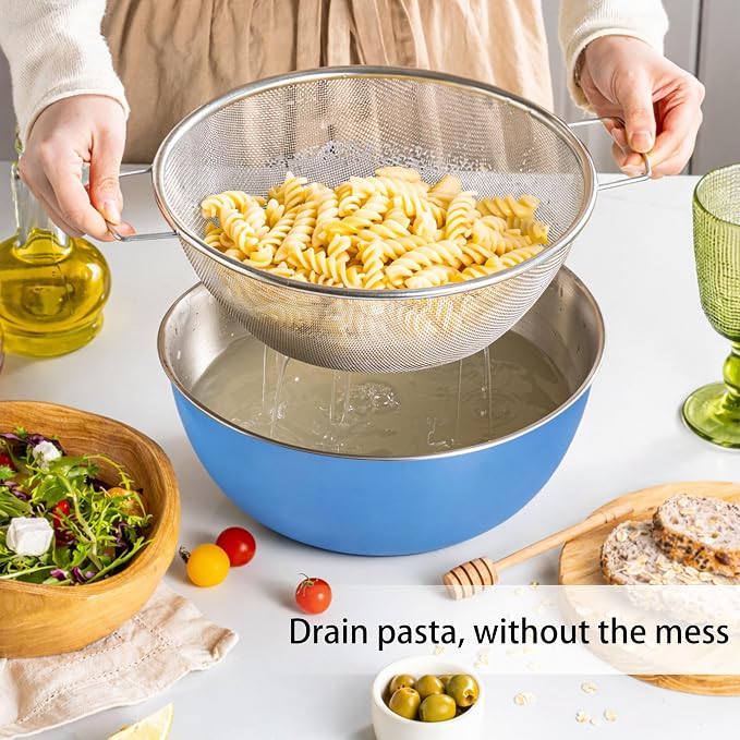 304 Stainless Steel Kitchen Colander Set, 3.5QT Colander - Image 5