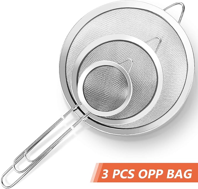 3Pcs Super Wire Extra Fine Mesh Strainer - Image 7