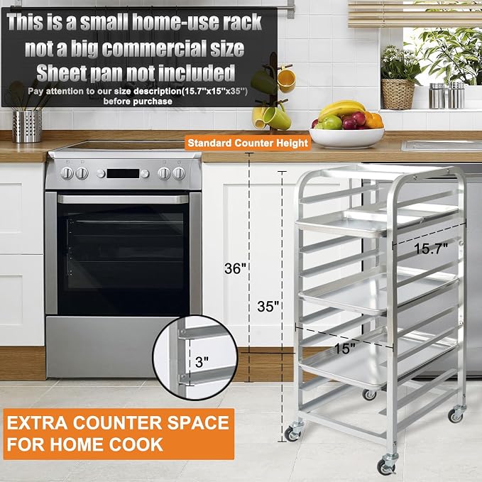 lopeztek 10-Tier Quarter & Half Sheet Pan Rack - Image 2