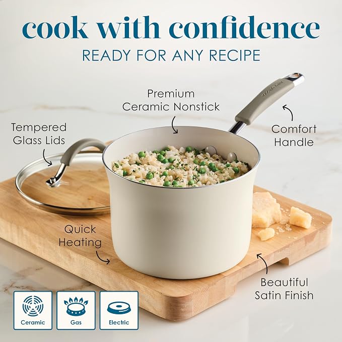 Rachael Ray Cucina Ceramic Cookware Set - Image 7