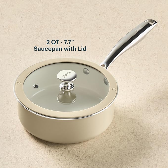 Pyrex 7.7-Inch Saucepan Ceramic Cookware - Image 3