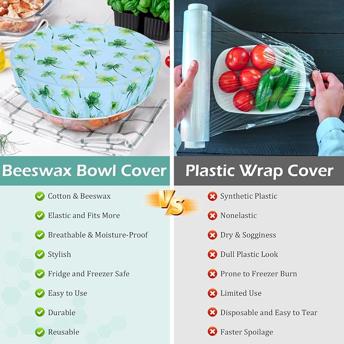 5-Size Reusable Beeswax Bowl Covers - Image 7