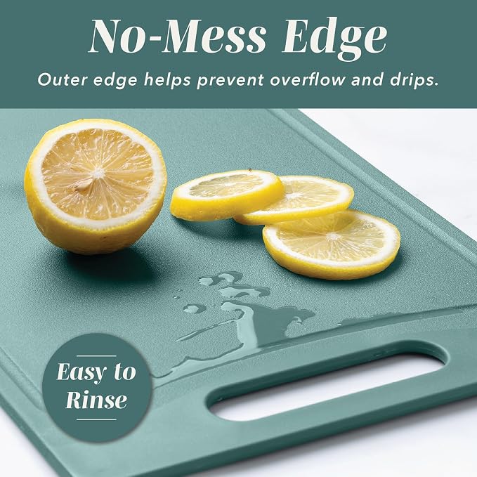 COOK WITH COLOR Non-Slip Cutting Board Set – Kitchen Essentials with Easy Grip - Image 4