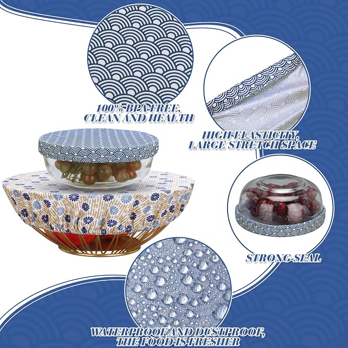 10 Pack Cloth Bowl Covers for Bread Rising - Image 6