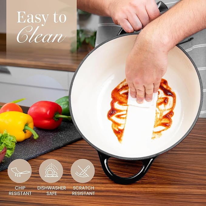 Nuovva Enamelled Cast Iron Dutch Oven Pot - Image 8