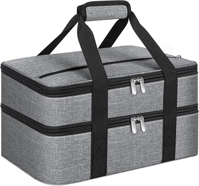Double Insulated Casserole Carrier, Portable Casserole Carrier by MIAOJIE