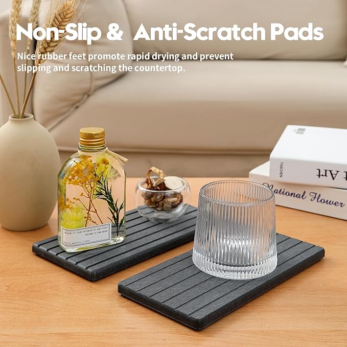 Razborci 2PCS Diatomite Water Absorbing Stone Drying Tray Mat - Image 4