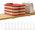 HBlife 10 Pack Clear Shelf Dividers, Vertical Purse Organizer by HBlife