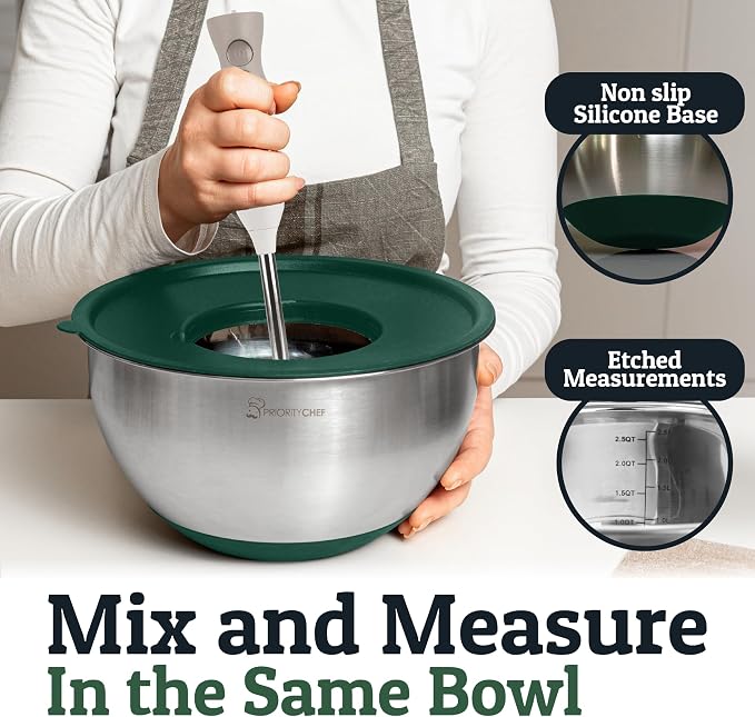 Priority Chef Stainless Steel Mixing Bowls - Image 3