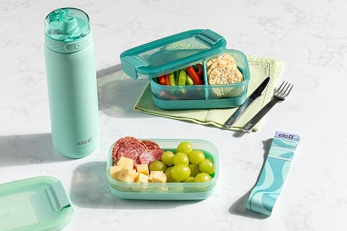 Ello 2-Pack Lunch Stack Plastic Food Storage Container Bento Box - Image 2