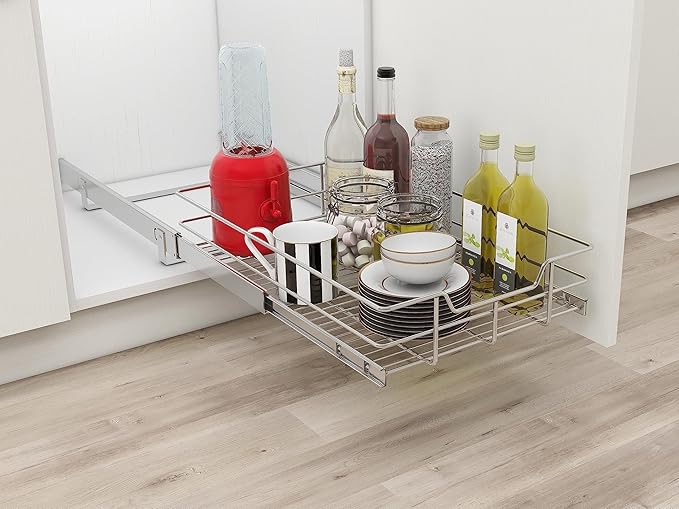 Pull Out Cabinet Organizer 14" W X 17" D, Slide Out Drawers - Image 7