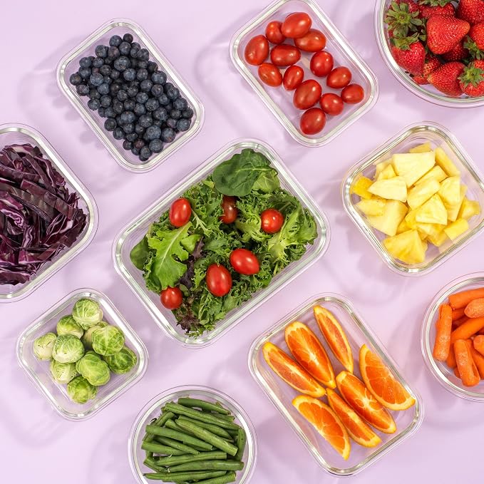 JoyJolt 24pc Borosilicate Glass Storage Containers - Image 8