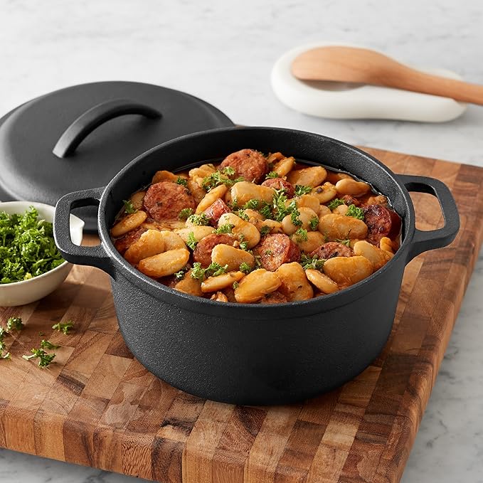 Amazon Basics Pre-Seasoned Cast Iron Mini Dutch Oven Pot - Image 5