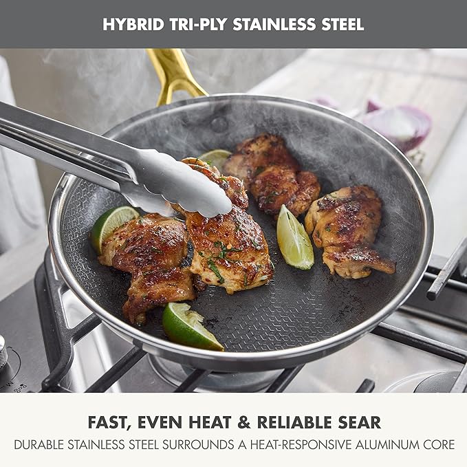 GreenPan Hybrid 10” Nonstick Stainless Steel Frying Pan Skillet, APEX Tri-Ply - Image 3