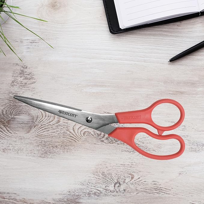 Westcott 8" All Purpose Value Stainless Steel Straight Scissors - Image 4