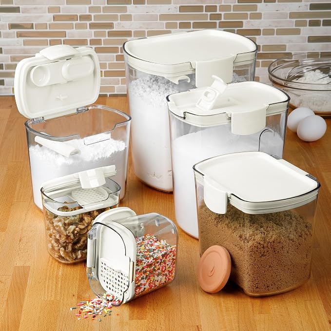 Progressive ProKeeper Baker's Airtight Kitchen Storage Canister Container Set - Image 3