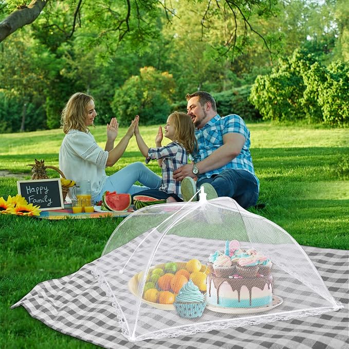 10 PACK Mesh Food Covers for Outside, Food Covers Outdoors Pop-up Food Tents 2 - Image 7