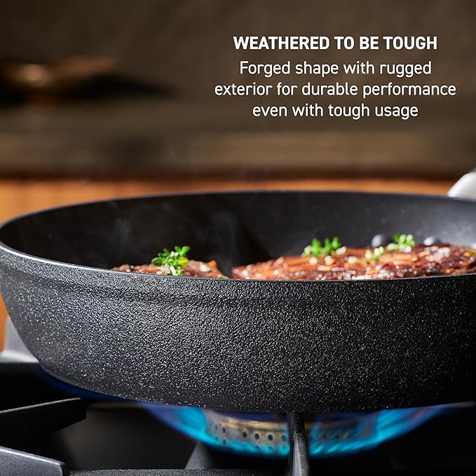 T-Fal Stone Force Platinum Non Stick Fry Pan 12 Inch, Oven Broiler Safe 400°F - Image 2