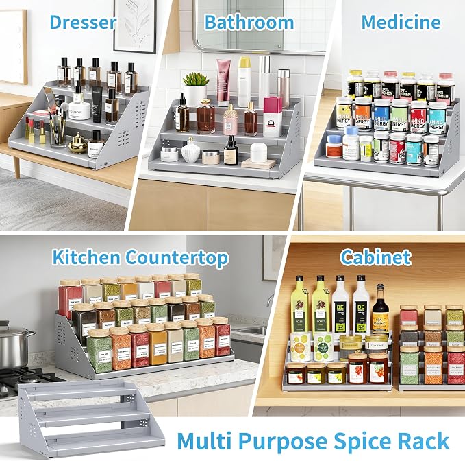 BOIVSHI Spice Rack Organizer, Metal Spice Rack Organizer - Image 8