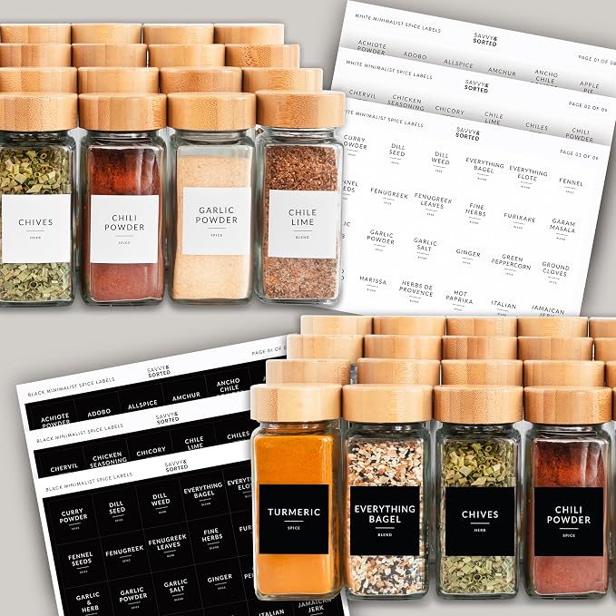 SAVVY & SORTED Glass Spice Jars - Image 5