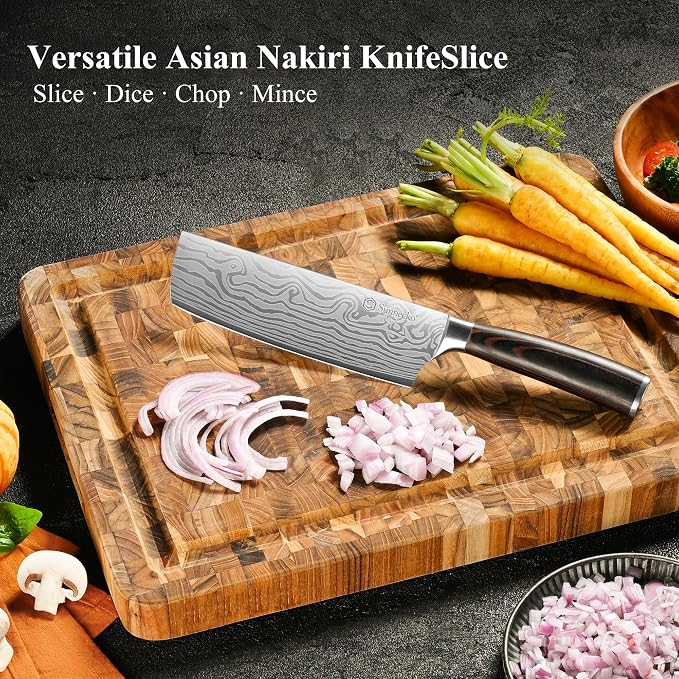 Sunnecko Japanese Nakiri Knife 7 Inch - Image 4