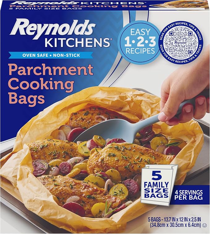 Reynolds Kitchens Parchment Cooking Bags, Family Size, Non-Stick Parchment by ReynoldsConsumerProducts