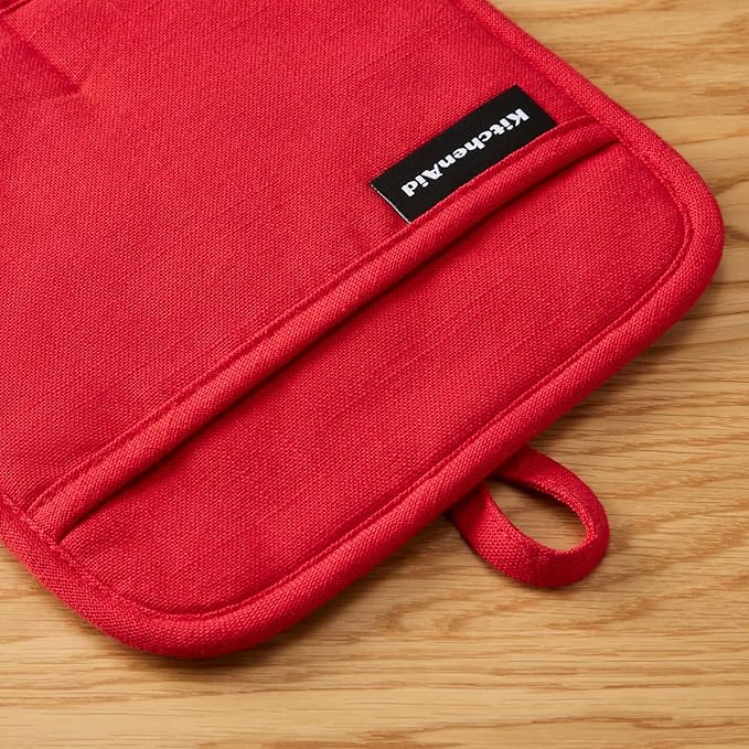 KITCHENAID Gourmet Series Gridlines Pot Holders 2-Pack Set, Heat Resistant up - Image 3