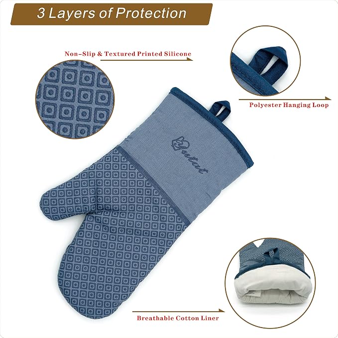 Yutat Silicone Oven Mitts - Image 3