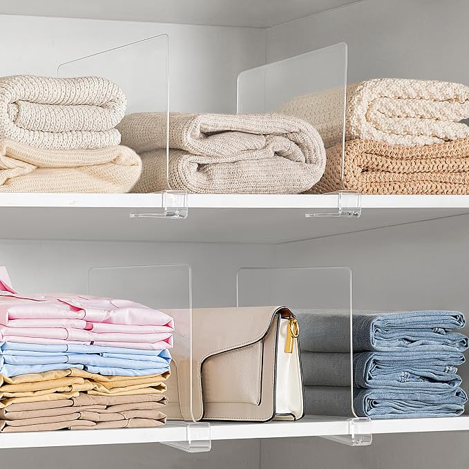 12 Pack 12 Inches Clear Shelf Dividers - Image 7