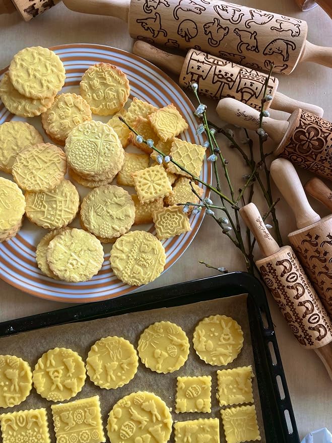 FLEUR DE LIS KNOT Embossing Rolling Pin. Dough Roller - Image 4