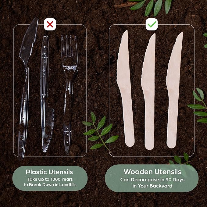 Wooden Disposable Knives - Image 3