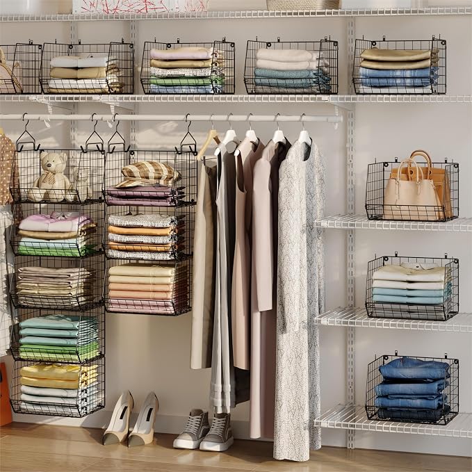 5 Tier Closet Hanging Organizer, Clothes Hanging Shelves - Image 4