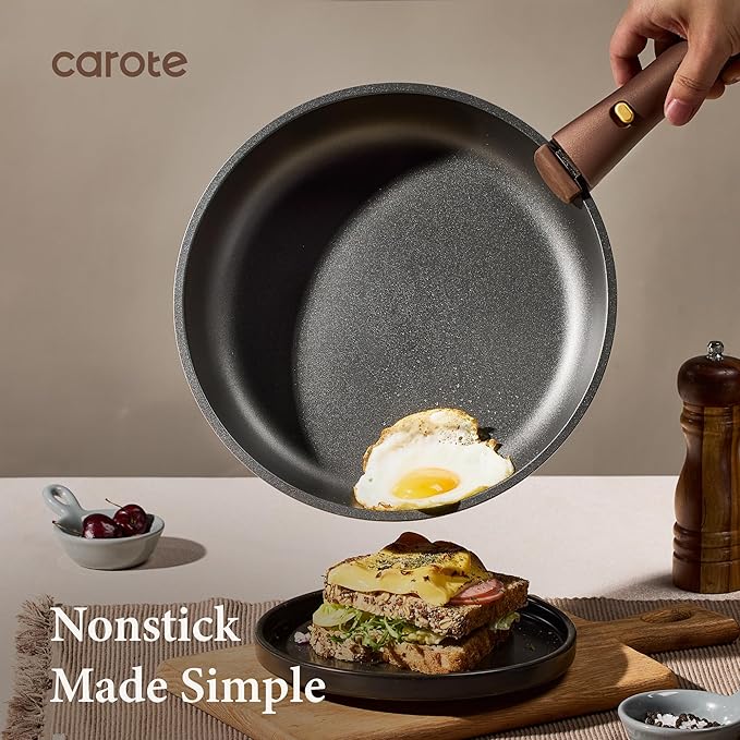 CAROTE 21pcs Pots and Pans Set, Nonstick Cookware Set Detachable Handle - Image 3