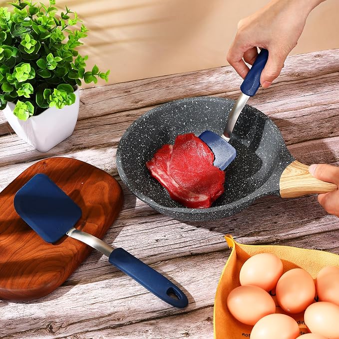 Silicone Cookie Spatula Turner 2 Pack Mini Brownie Spatula Flexible Kitchen - Image 7