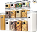 CHEFSTORY Airtight Food Storage Containers Set, Sugar and Cereal, Plastic Dry by Chefstory