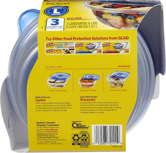 Glad GladWare Big Bowl Food Storage Containers - Image 3