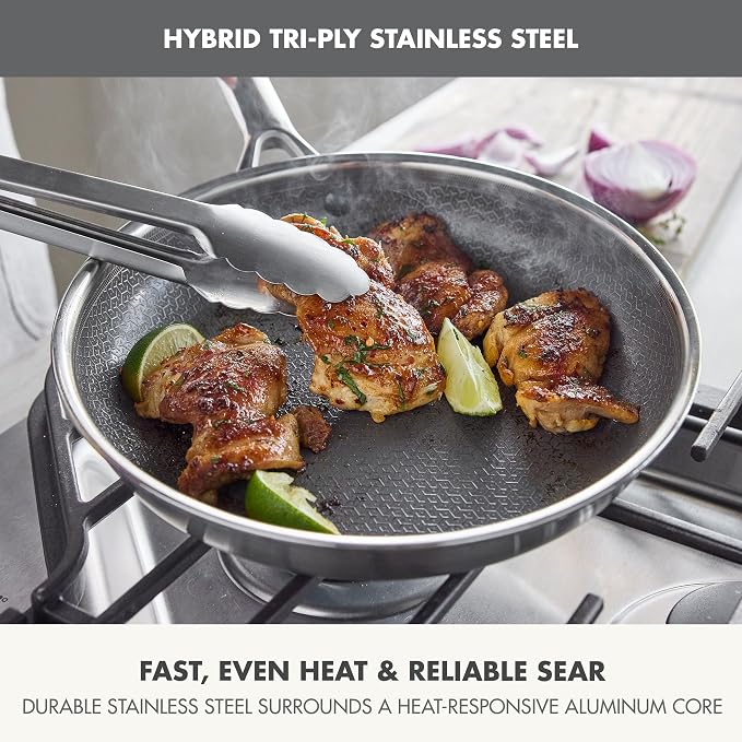 GreenPan Hybrid 10” Nonstick Stainless Steel Frying Pan, APEX Tri-Ply - Image 5