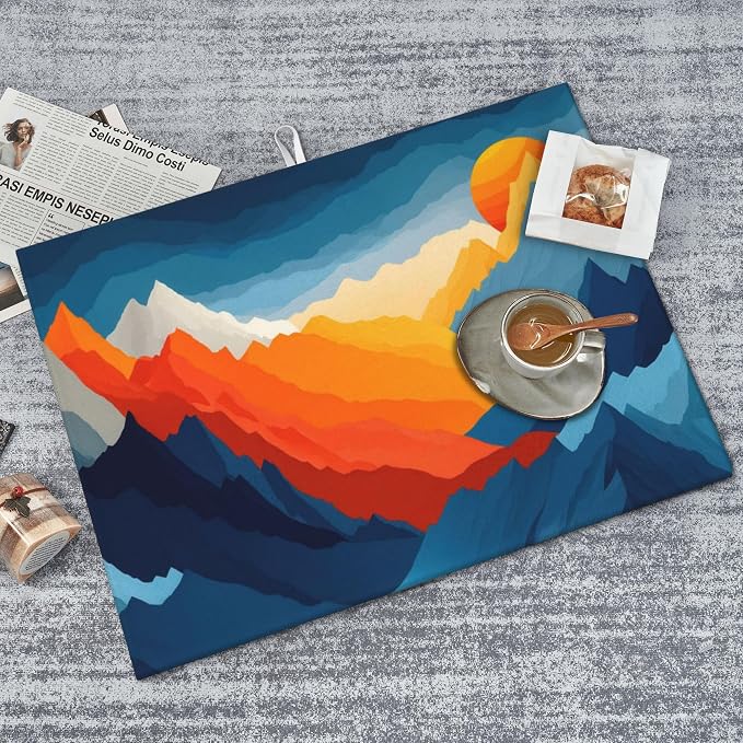 Colorful Mountains Sunset Dish Drying Mat - Image 6