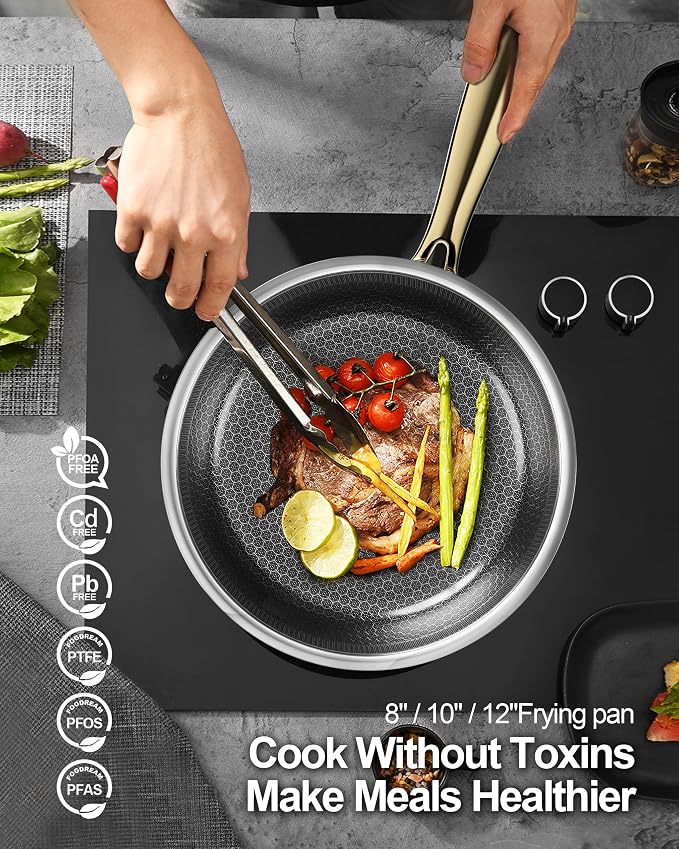 FogDream 8, Honeycomb Hybrid Nonstick Skillet - Image 2