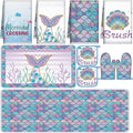 Fourluoo 10 Pcs Mermaid Kitchen Dish Towels Rugs Oven Mitts and Pot Holders Set by Fourluoo