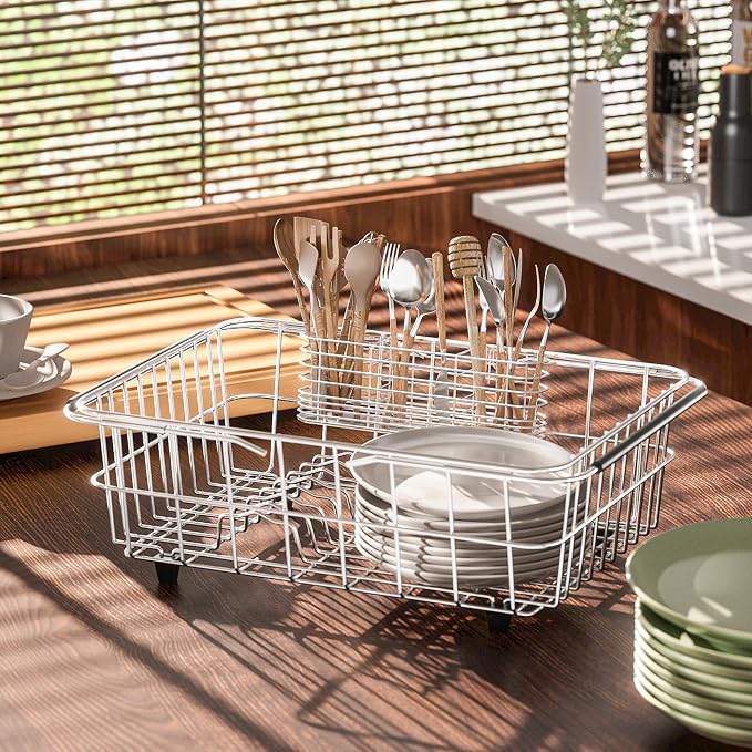NiuYichee 304 Stainless Steel Utensil Holder, Dish Drying Rack, kitchen Utensil - Image 4