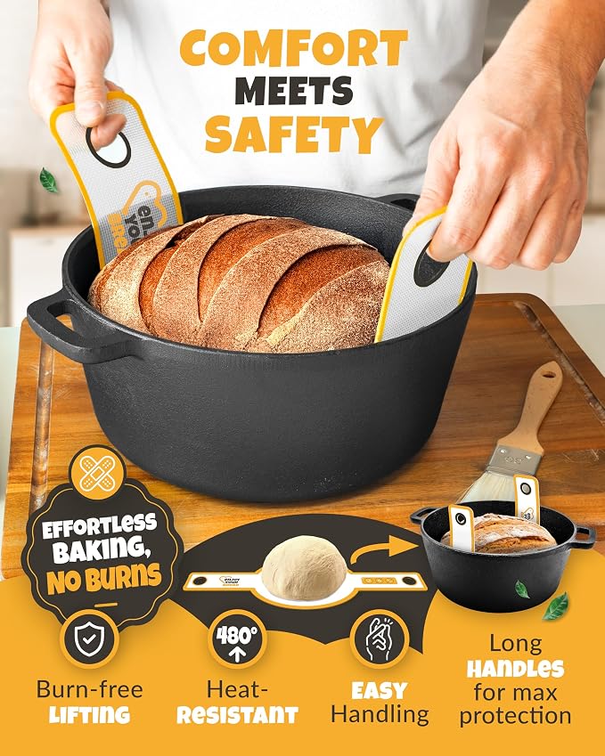 CRUSTLOVE Silicone Bread Sling for Dutch Oven – Non-Stick Sourdough Sling & - Image 5