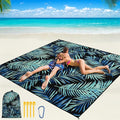WIWIGO Beach Blanket Waterproof Sandproof Beach Mat 79" X 83"/10'x9'for 2-8 by WIWIGO