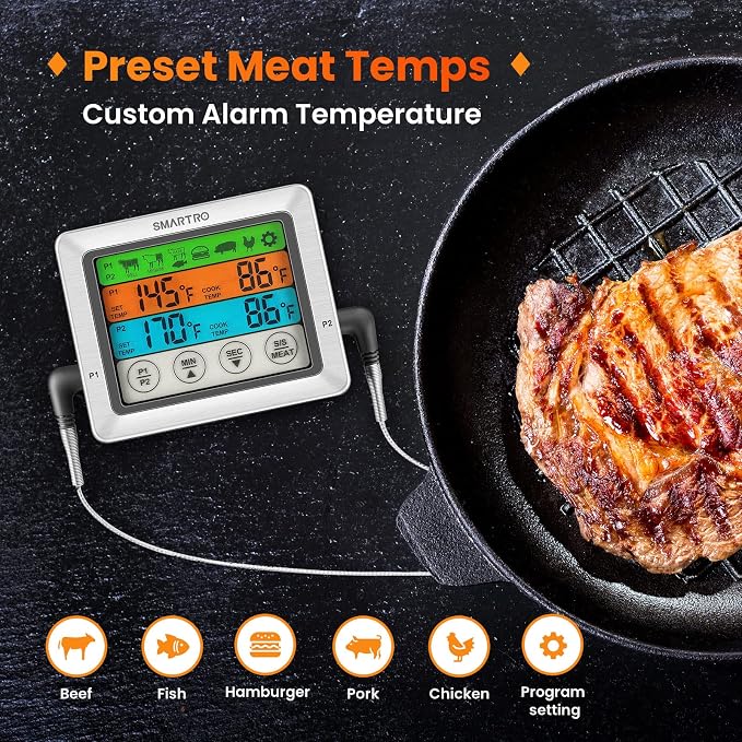 SMARTRO ST54 Dual Probe Digital Meat Thermometer - Image 5