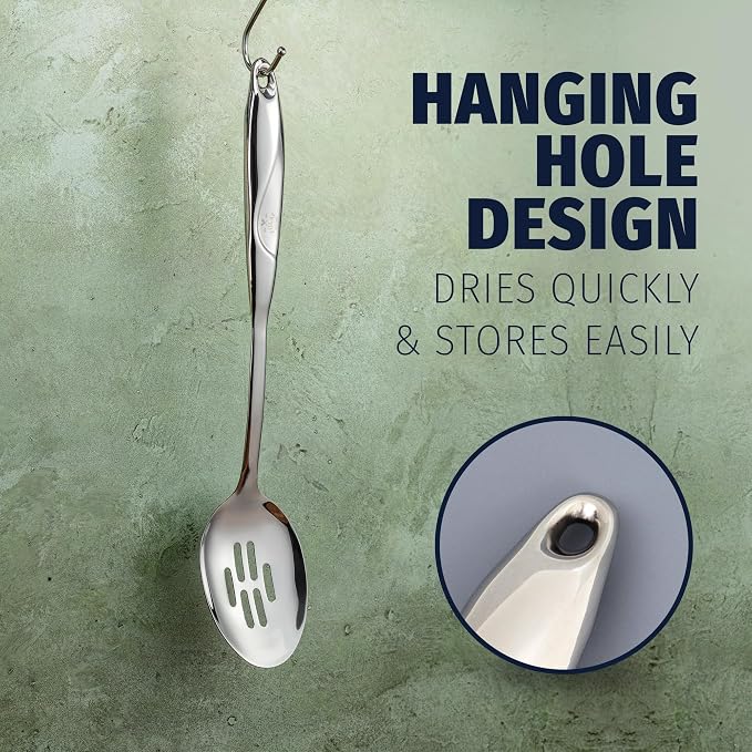 Zulay Kitchen Stainless Steel Slotted Spoon - Image 3