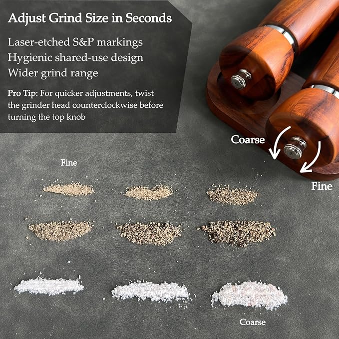 TLYSXPRO Wooden Pepper Grinder – Refillable Pepper Mill - Image 6